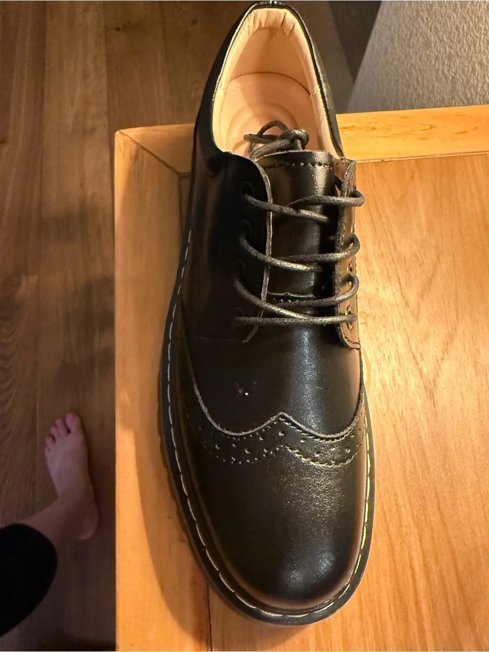 Women's Oxford Shoe,Wingtip Brogue,Non-Slip School Dress Shoes 8